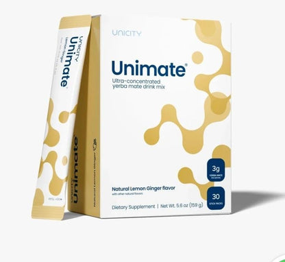 Unicity Balance Natural Orange + Unimate Lemon Ginger Combo Pack | 2 Boxes | 60 Stick Packs | Dietary Supplements
