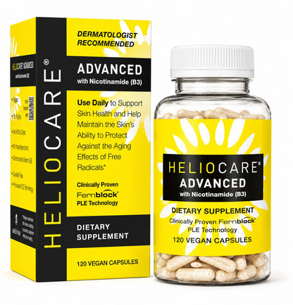 Heliocare Advanced with Nicotinamide (Vitamin B3) – Pack of 2 | 240 Vegan Capsules | Fernblock PLE Technology | Skin Health Supplement